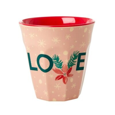 RICE Melamin Becher medium Love RICE Melamin Becher medium Love