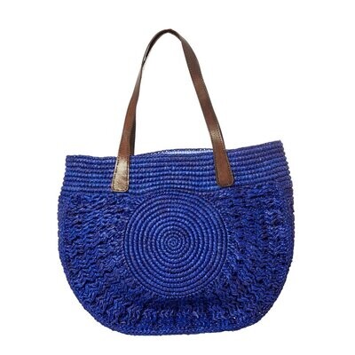 RICE Raffia-Tasche MARIE dunkelblau RICE Raffia-Tasche MARIE dunkelblau