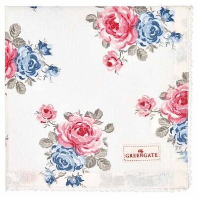 Greengate Stoffserviette Hailey white mit Spitze Greengate Stoffserviette Hailey white mit Spitze