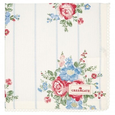 Greengate Stoffserviette Henrietta white mit Spitze Greengate Stoffserviette Henrietta white mit Spitze