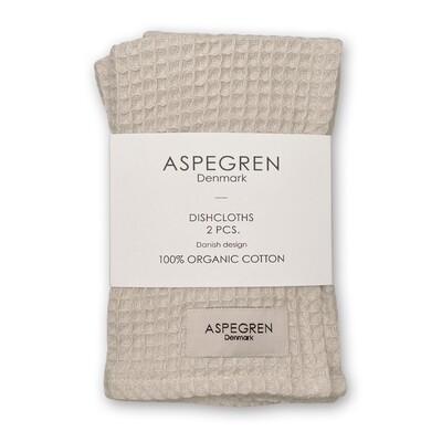 Aspegren Abwaschtücher - 2 Stk. - Organic North Light Beige