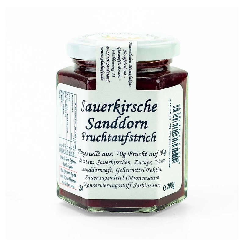 Fruchtaufstrich Sauerkirsche Sanddorn Fruchtaufstrich Sauerkirsche Sanddorn