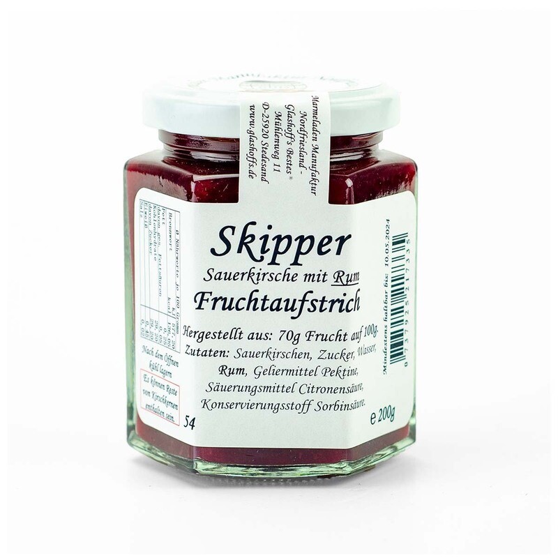 Fruchtaufstrich Skipper - Sauerkirsche mit Rum Fruchtaufstrich Skipper - Sauerkirsche mit Rum