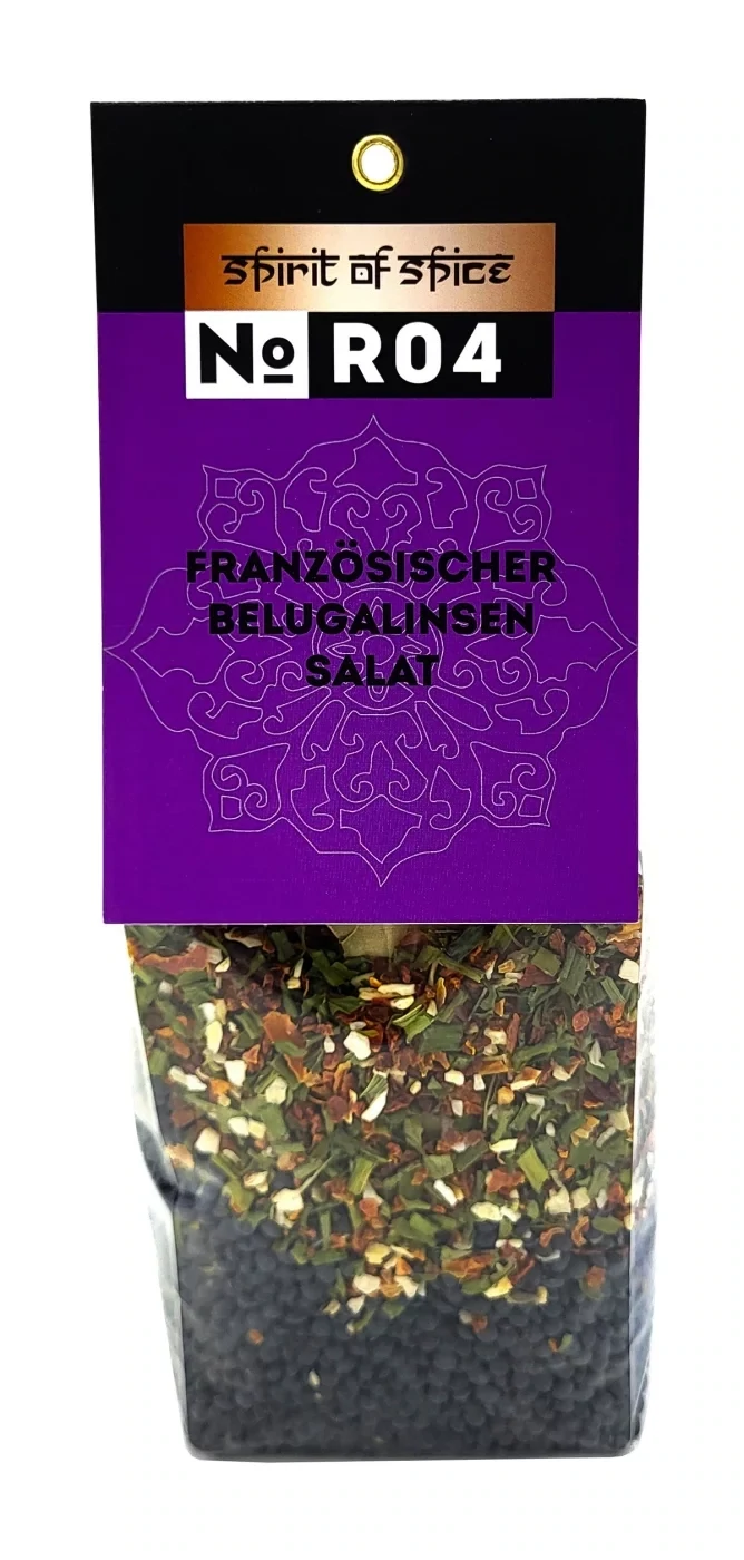 Französischer Beluga Linsen Salat
