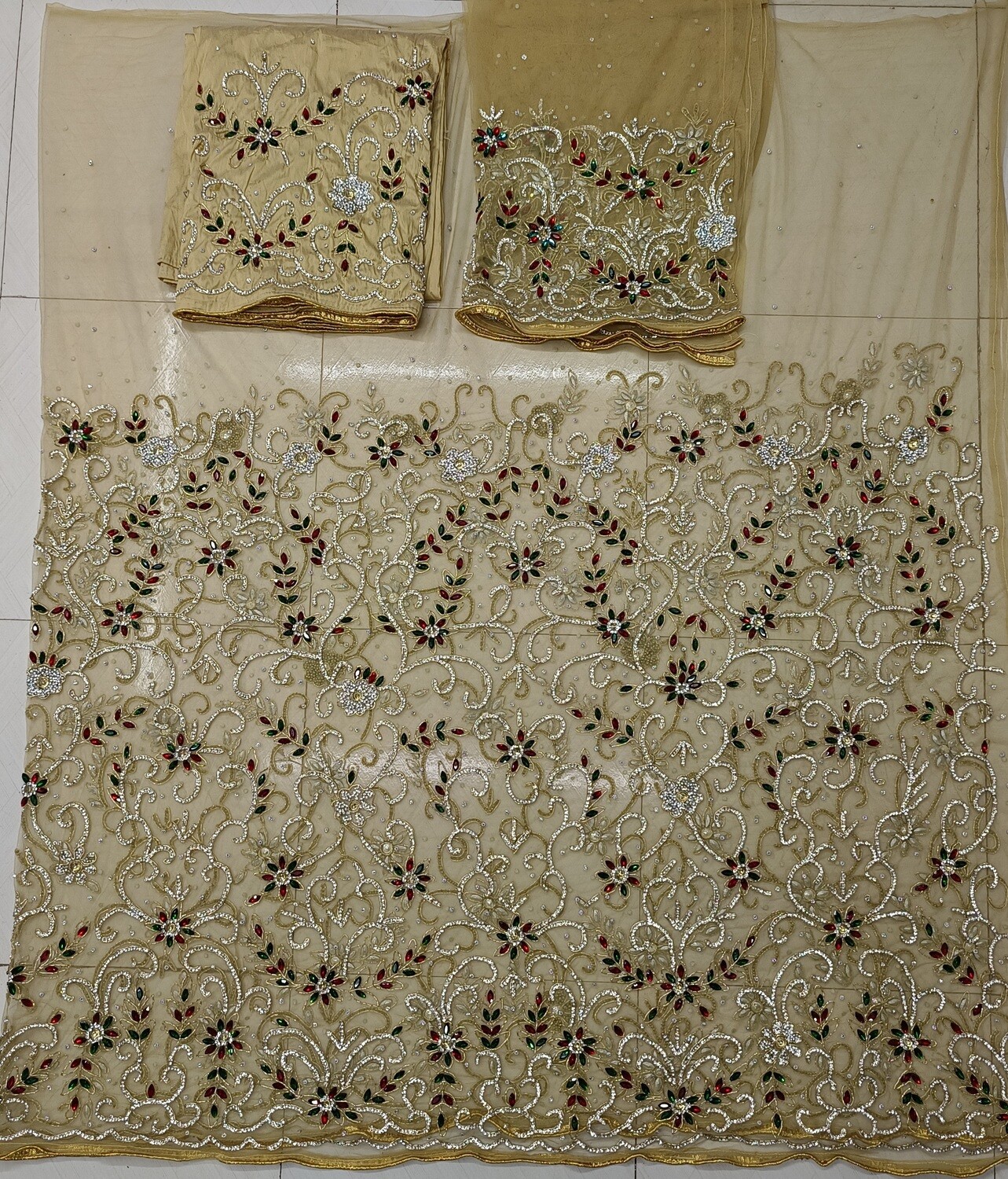 First Lady Heavily Beaded Fabric