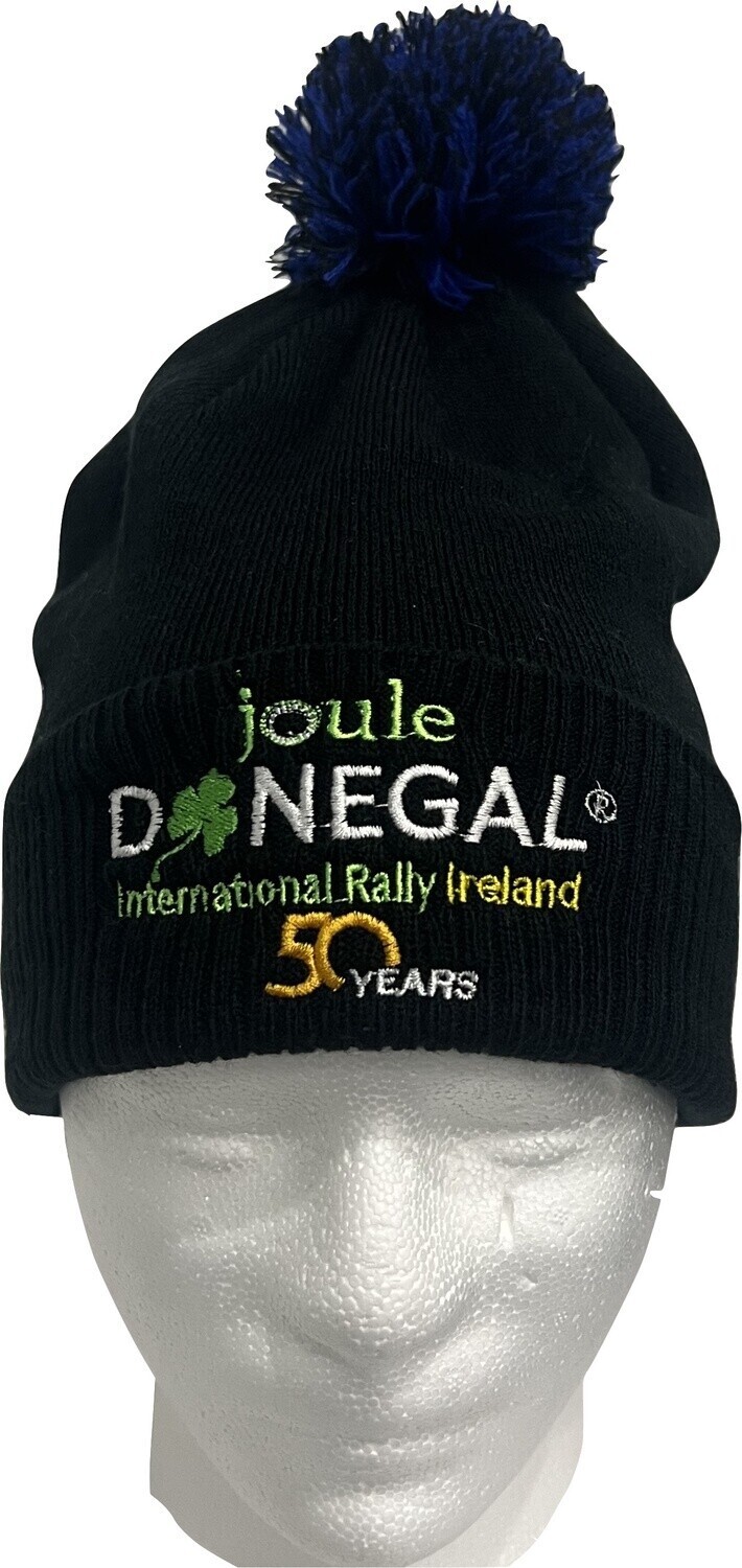 DONEGAL  BOBBLE HAT BLACK