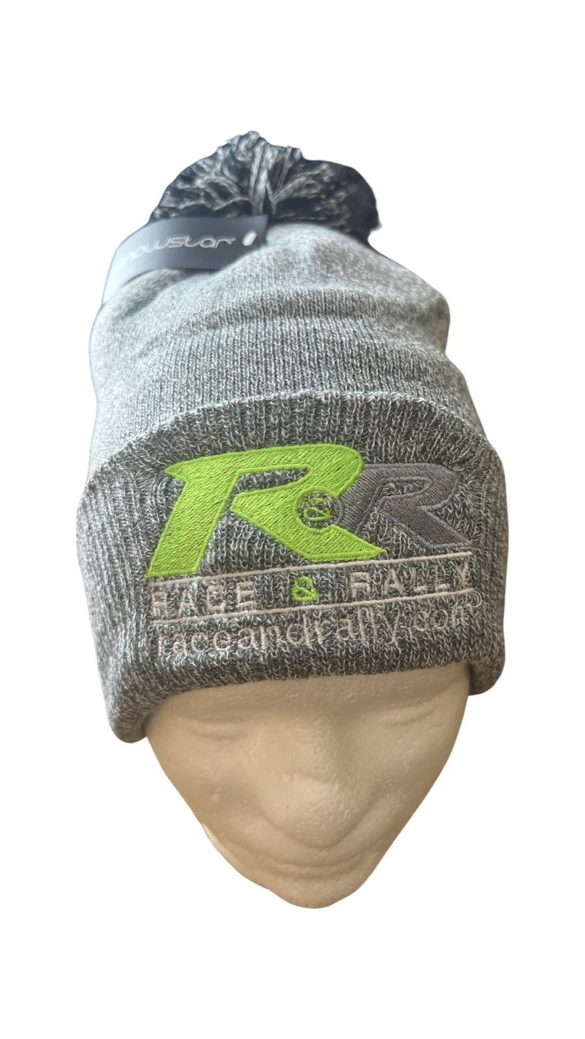 Race &amp; Rally Grey bobble hat