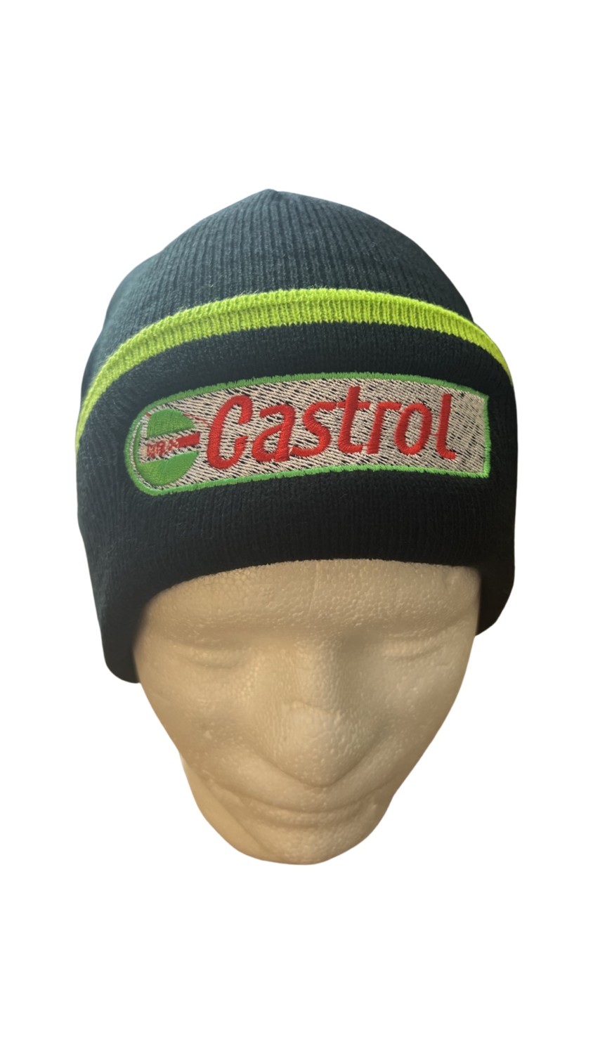 Castrol Black &amp; Green Beanie Hat