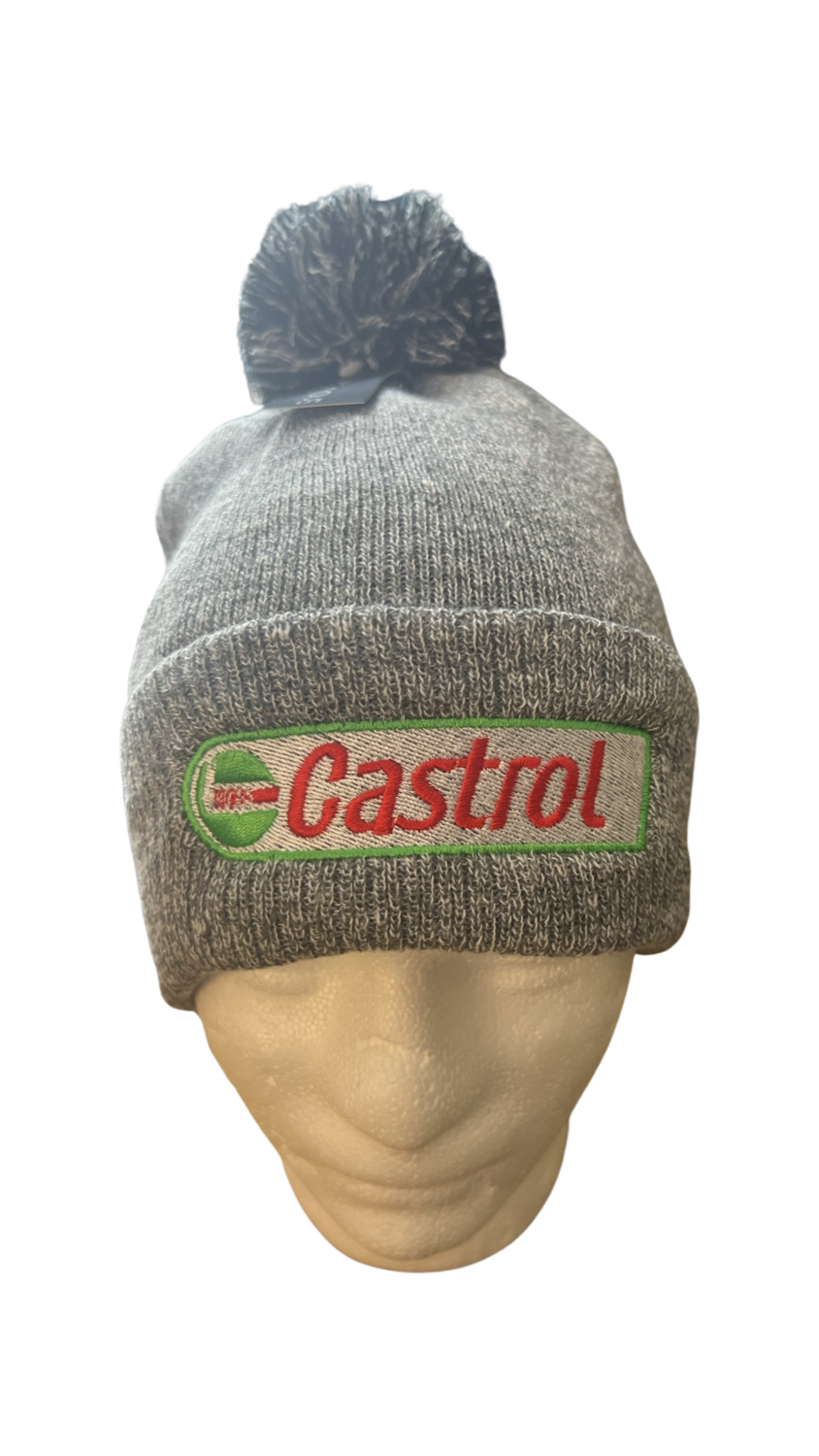Castrol Grey Bobble hat