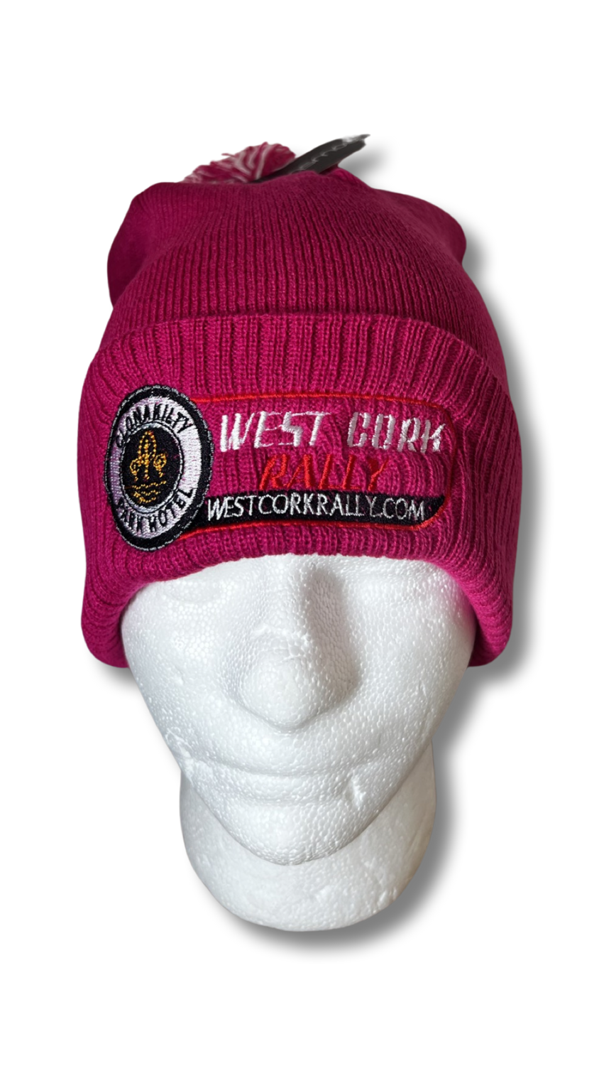 Pink Bobble hat Clonakilty Park Hotel West Cork Rally