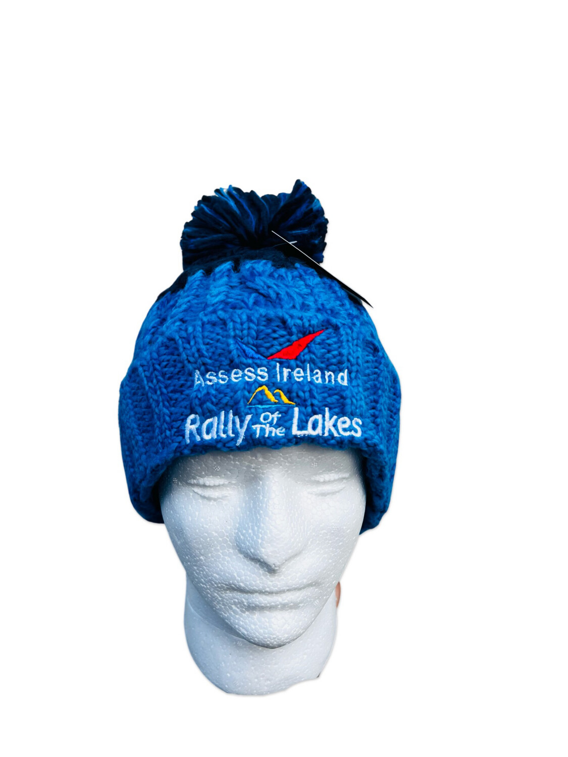 **NEW** ASSESS IRELAND KILLARNEY RALLY OF THE LAKES WINTER BOBBLE HAT BLUE/NAVY