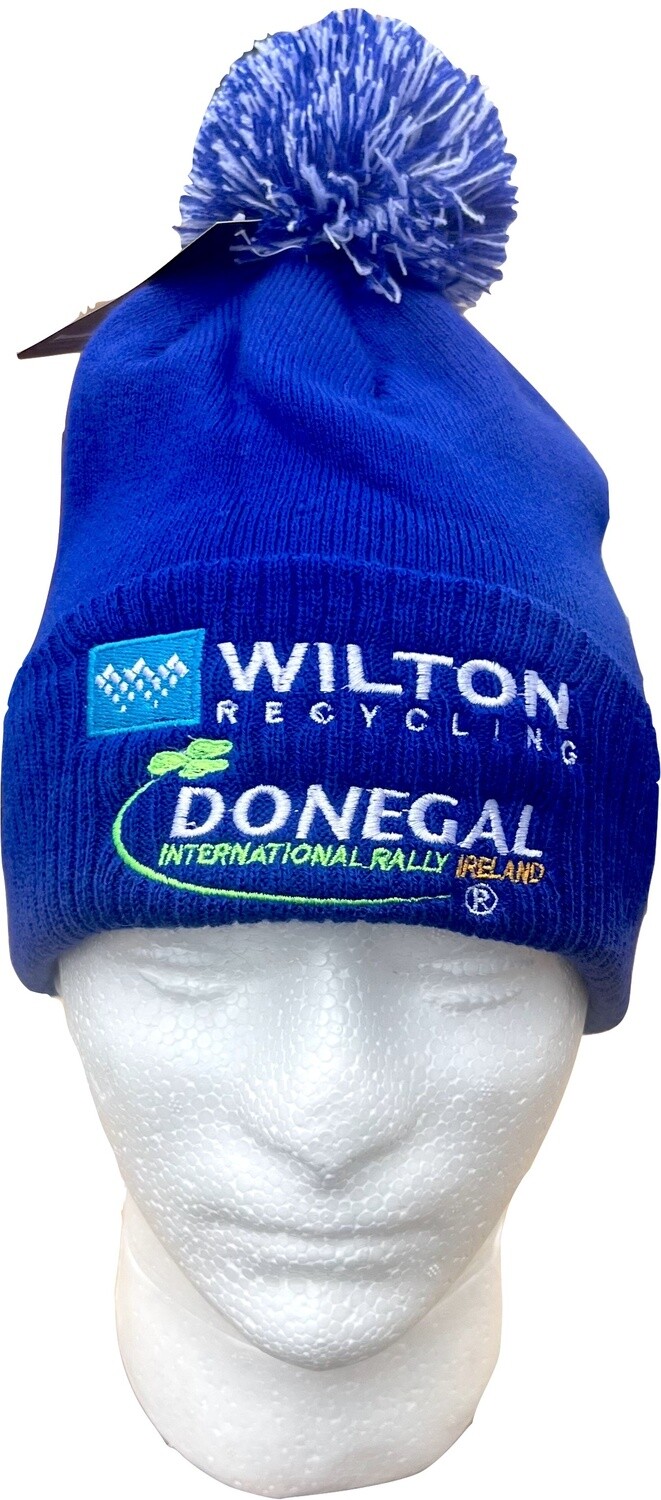 Wilton Recycling Donegal Intl Rally Rallying Bobble Hat ROYAL