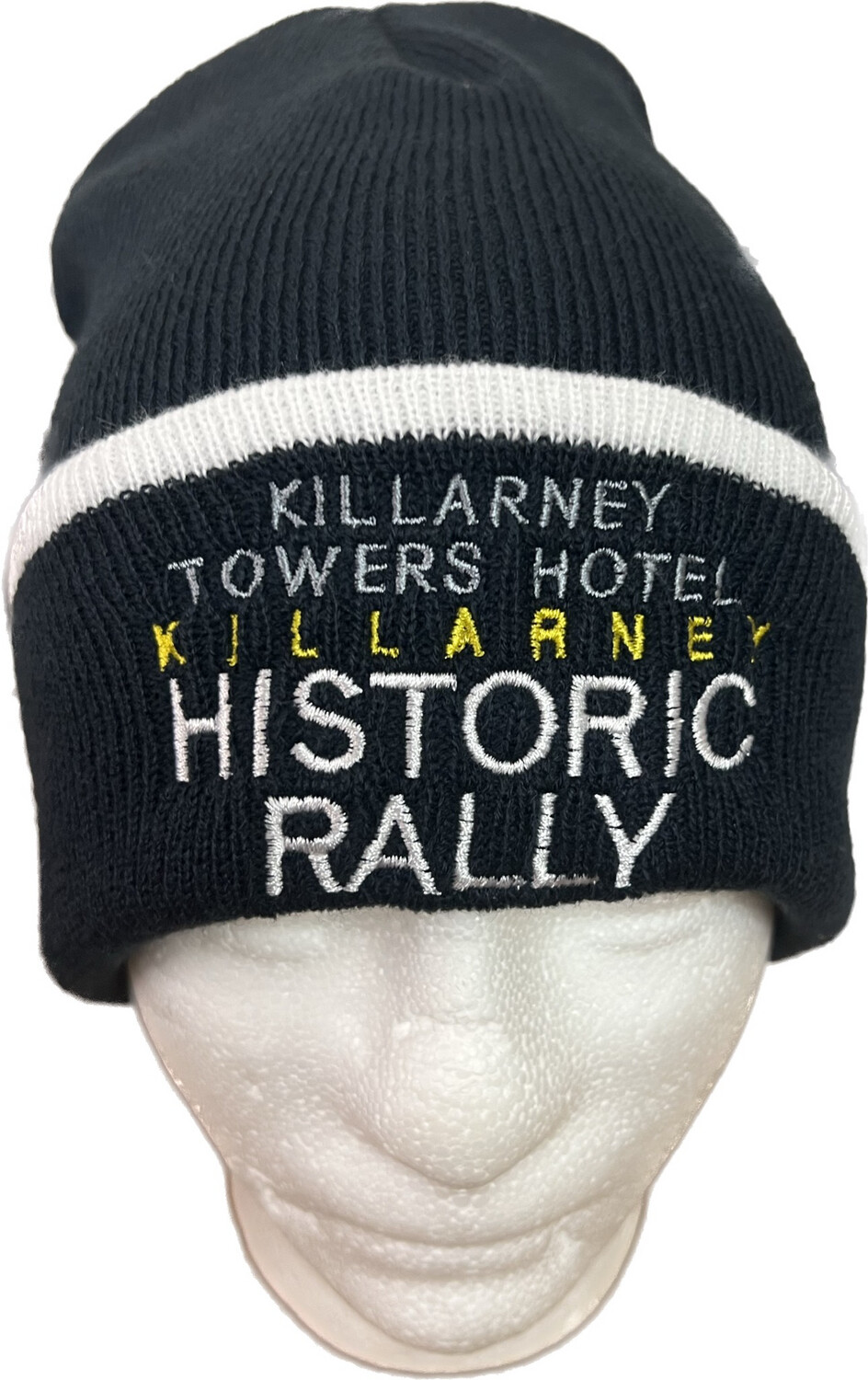 !!NEW!! Killarney Towers Hotel Historic Rally Navy/white Beanie Hat