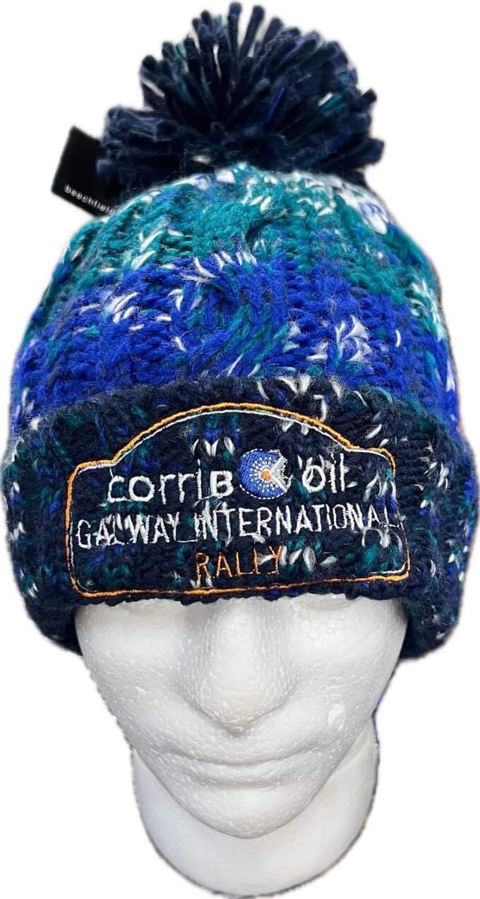 GALWAY INTL RALLY HAT WINTER BOBBLE NAVY ROYAL