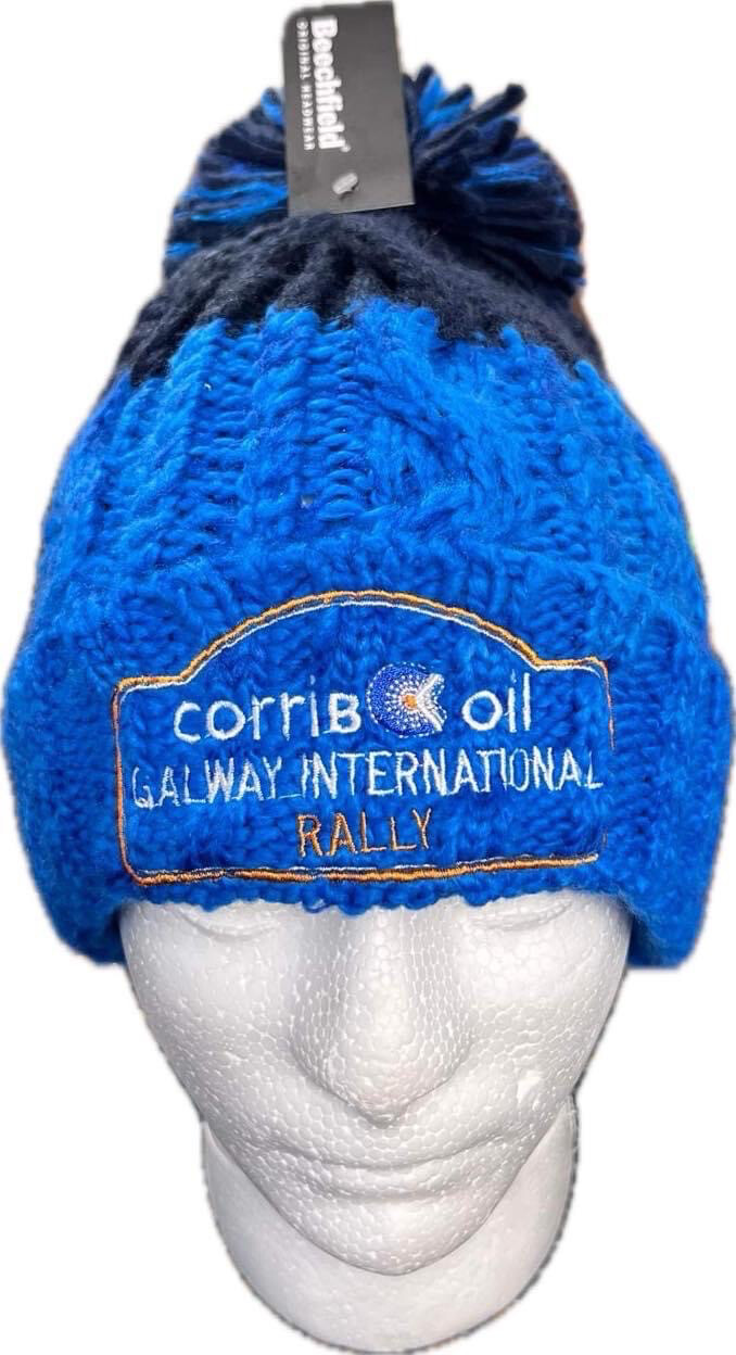 GALWAY INTL RALLY HAT WINTER BOBBLE BLUE