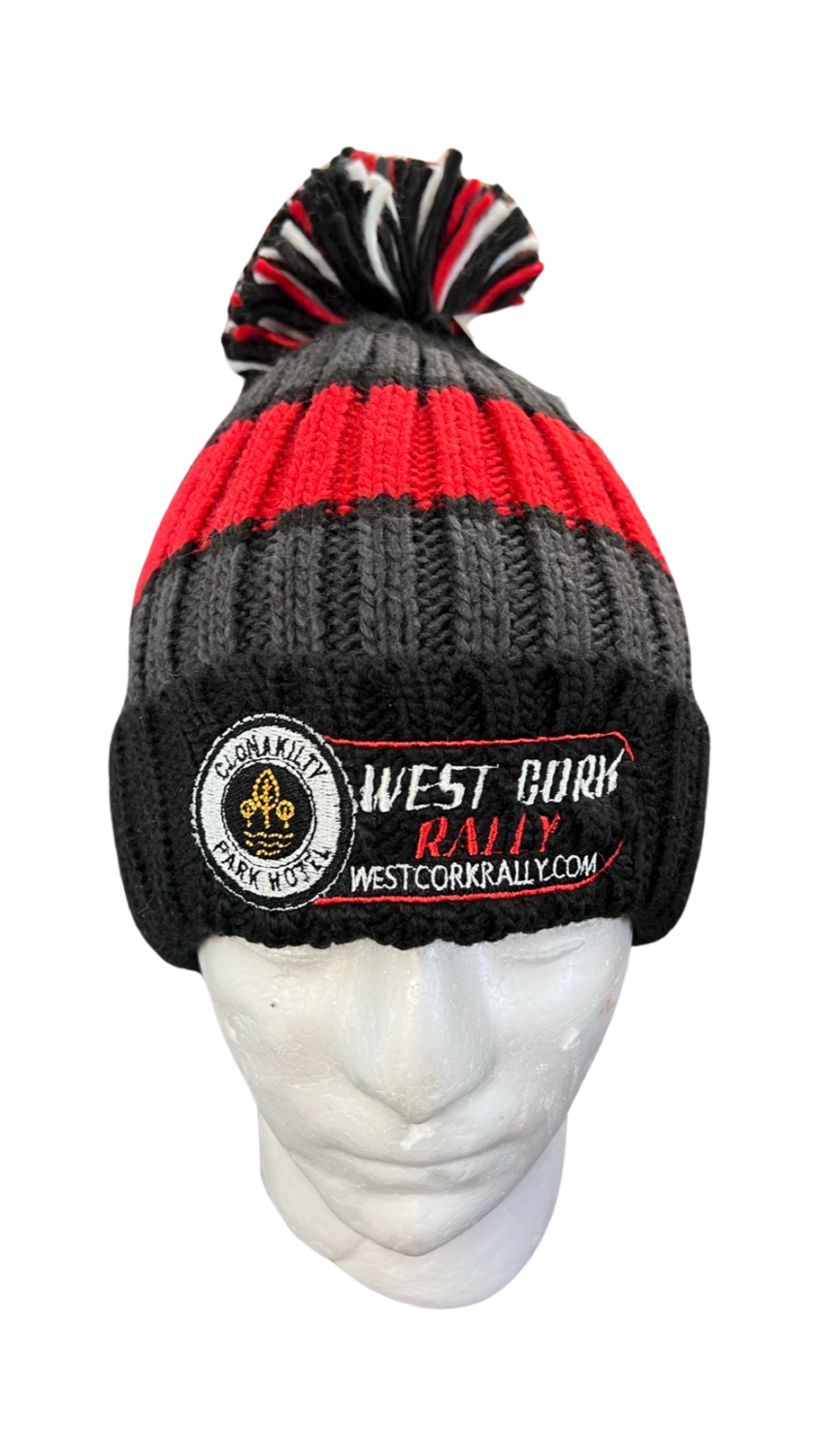 **NEW OFFICIAL CLONAKILTY PARK HOTEL WEST CORK RALLY BOBBLE HAT**