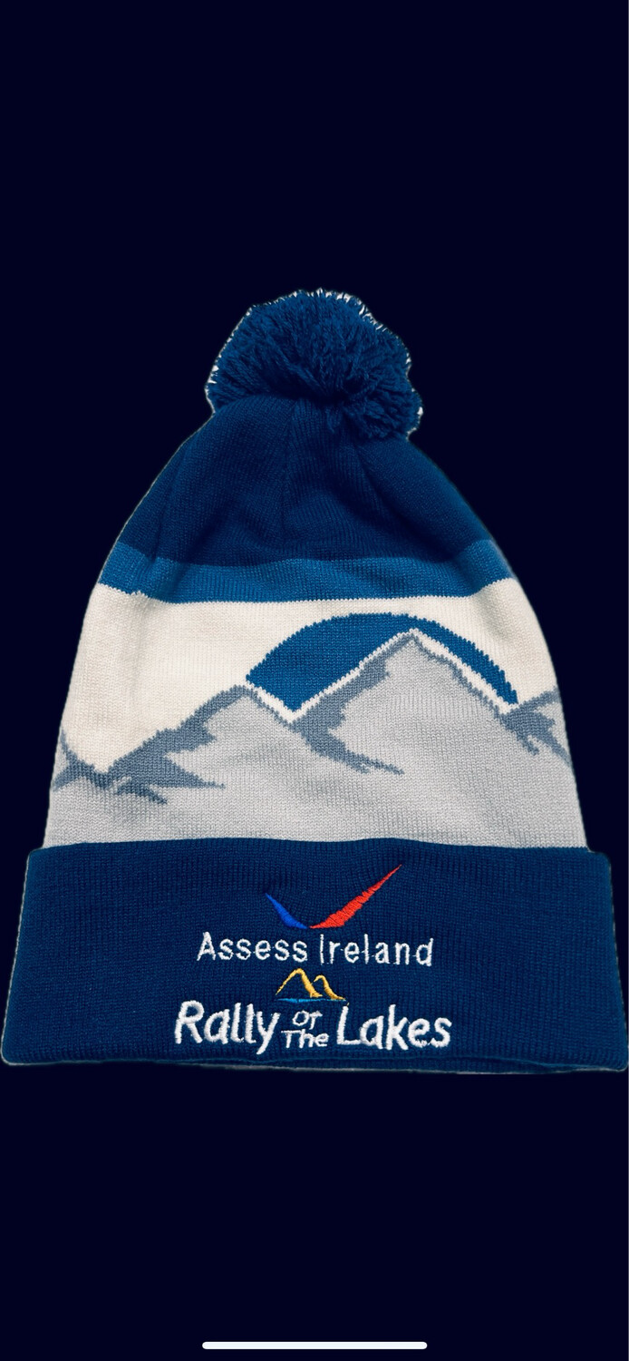 **NEW** ASSESS IRELAND KILLARNEY RALLY OF THE LAKES HAT NAVY/GREY BOBBLE