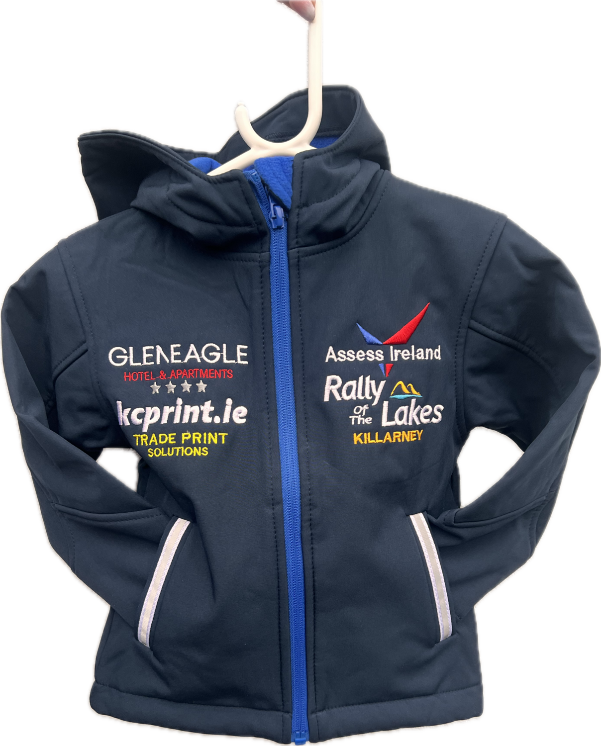ASSESS IRELAND RALLY OF THE LAKES KIDS SOFTSHELL NAVY