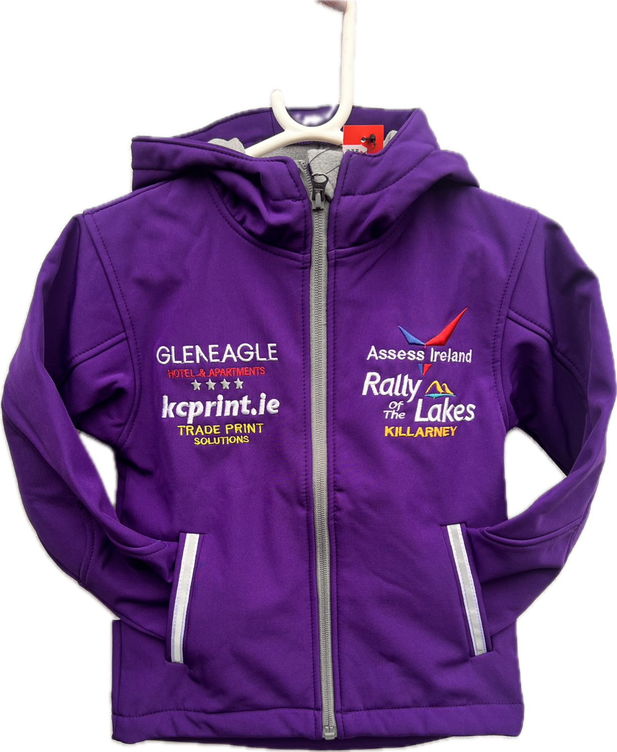 ASSESS IRELAND RALLY OF THE LAKES KIDS SOFTSHELL PURPLE