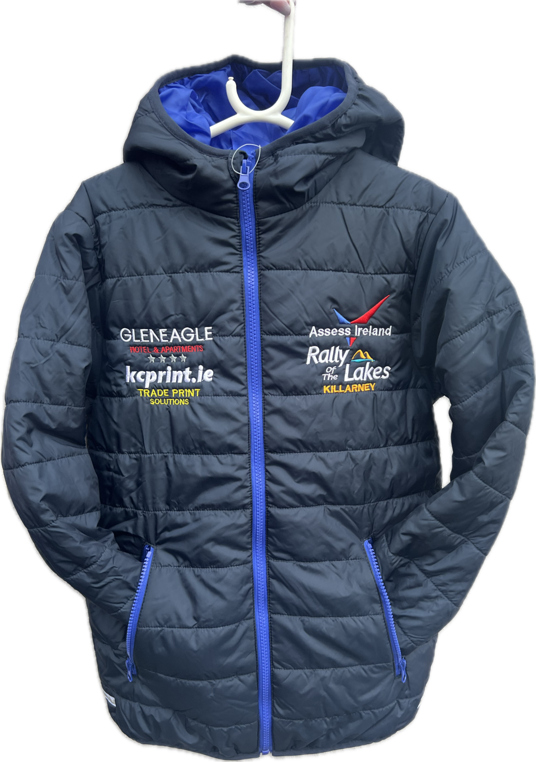 ASSESS IRELAND RALLY OF THE LAKES KIDS PUFFY JACKET NAVY