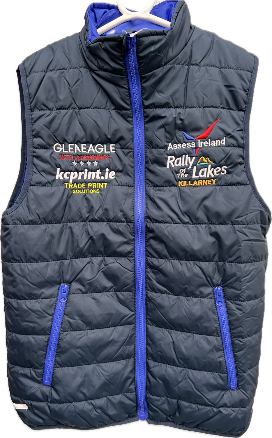 ASSESS IRELAND RALLY OF THE LAKES KIDS PUFFY BODYWARMER NAVY