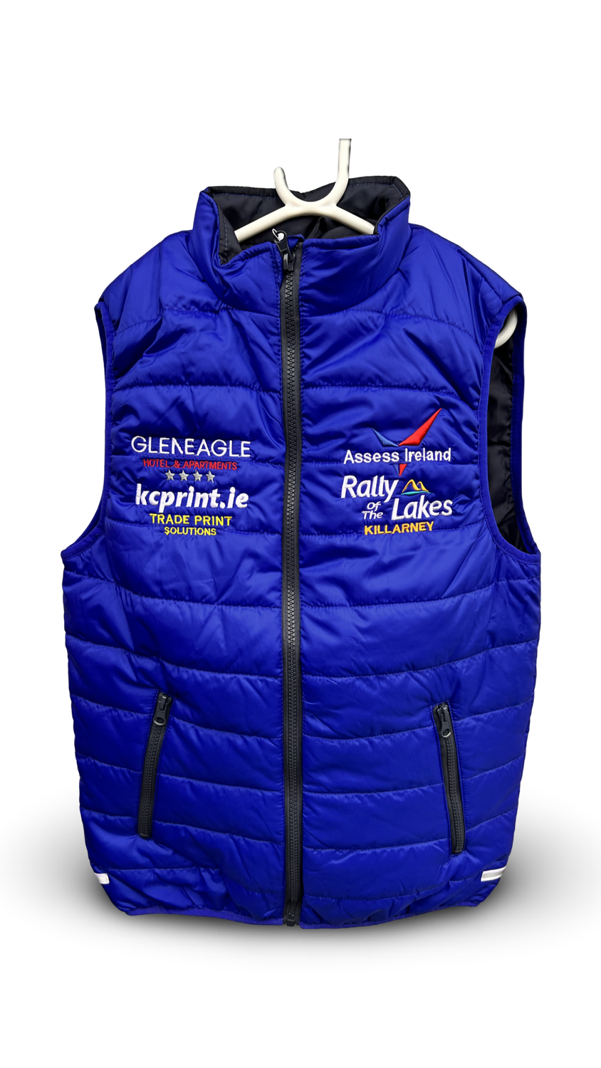 ASSESS IRELAND RALLY OF THE LAKES KIDS PUFFY BODYWARMER ROYAL