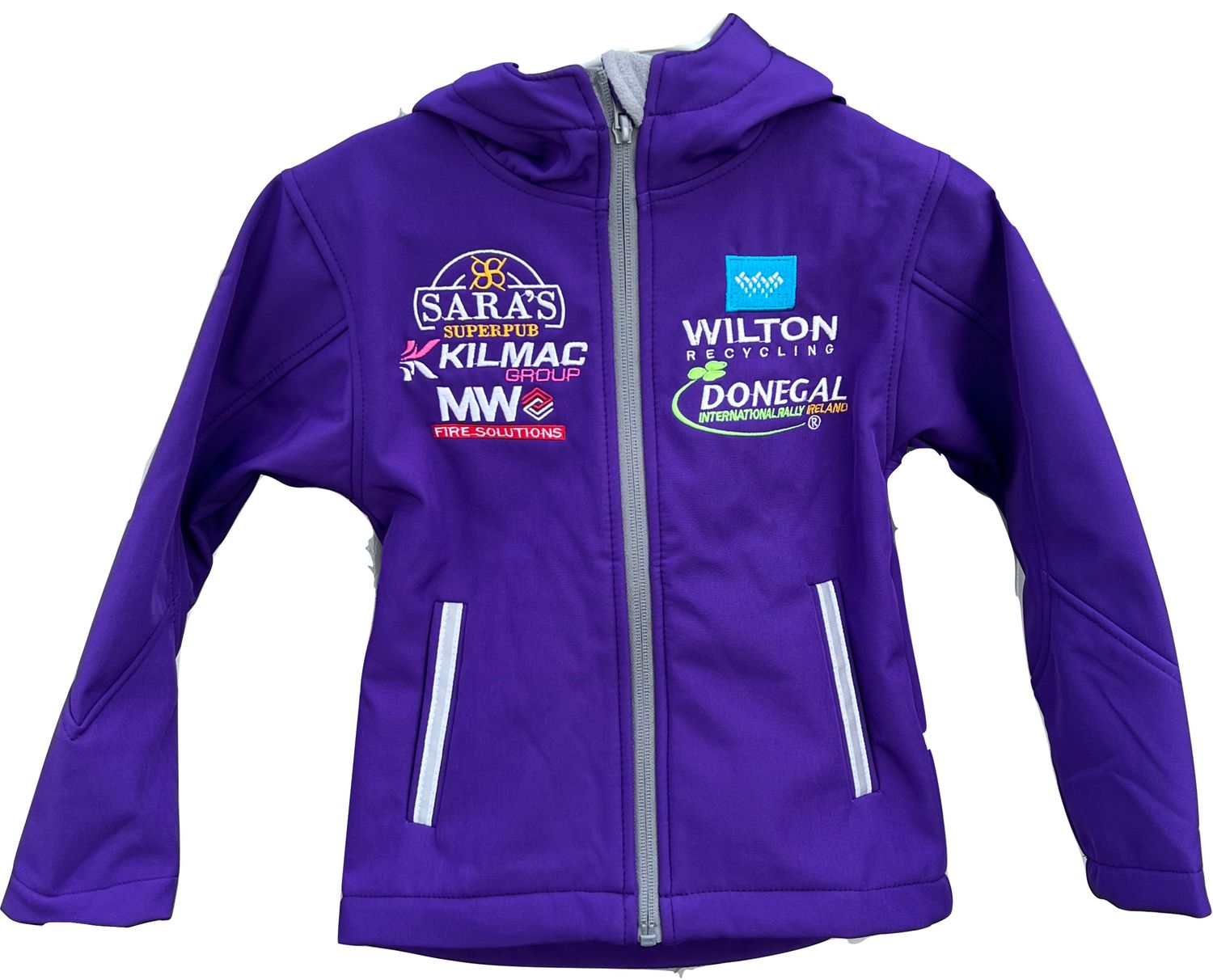 WILTON RECYCLING DONEGAL INTERNATIONAL RALLY KIDS SOFTSHELL PURPLE