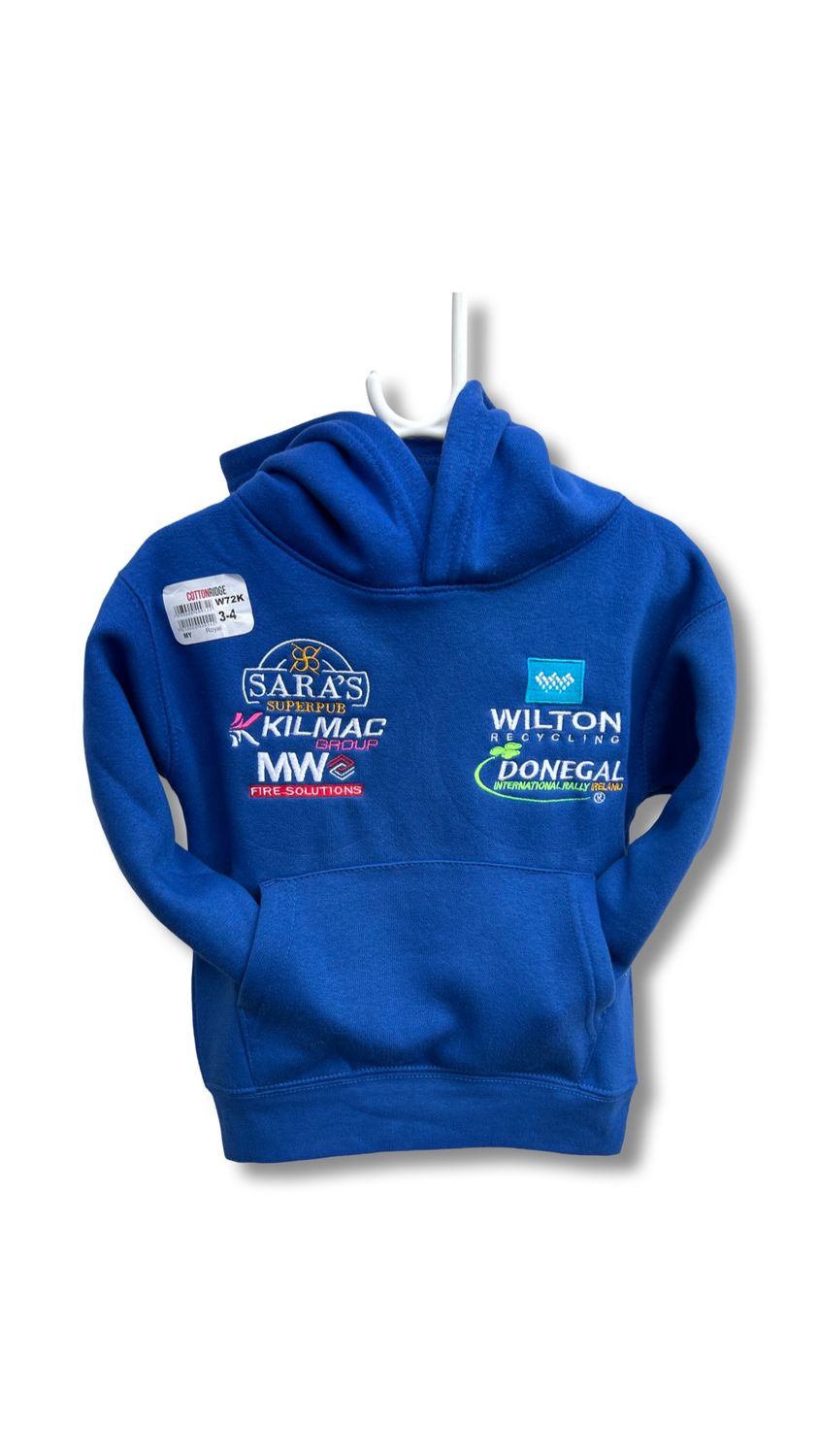 WILTON RECYCLING DONEGAL INTERNATIONAL RALLYKIDS ROYAL HOODIE