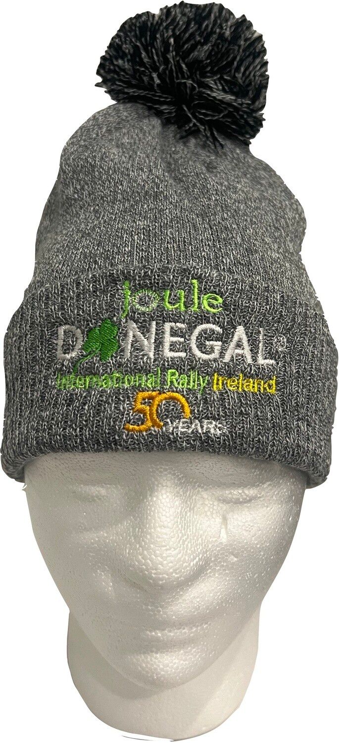 JOULE DONEGAL INTL RALLY 50 YEARS ANNIVERSARY GREY BOBBLE HAT