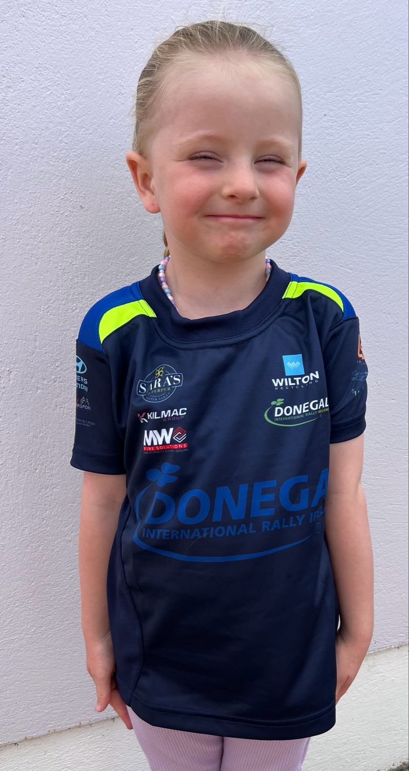 NEW!! SUBLIMATION WILTON RECYCLING DONEGAL INTERNATIONAL RALLY KIDZ T-SHIRT