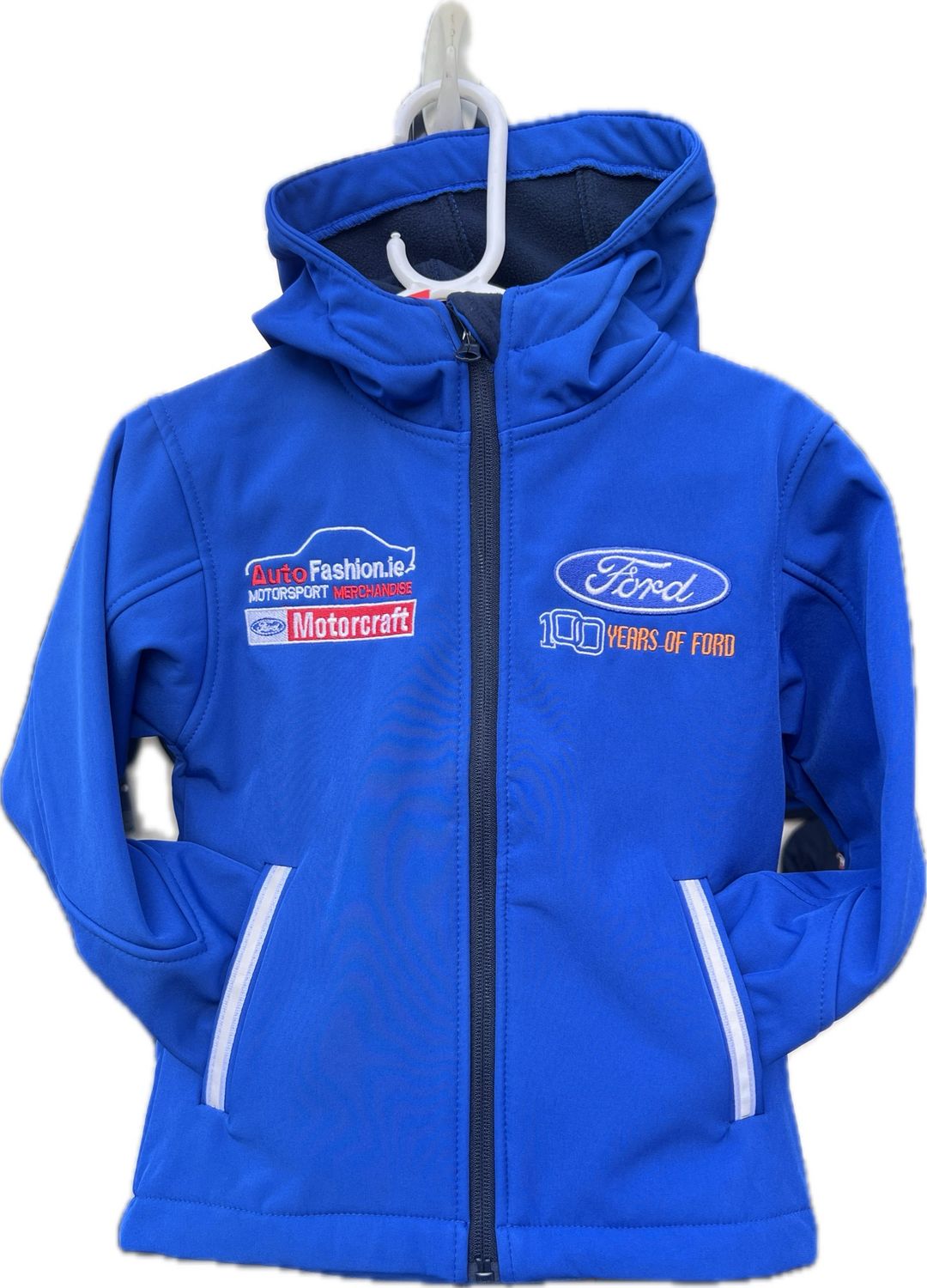 100 Years Of Ford Kids Softshell Royal Blue