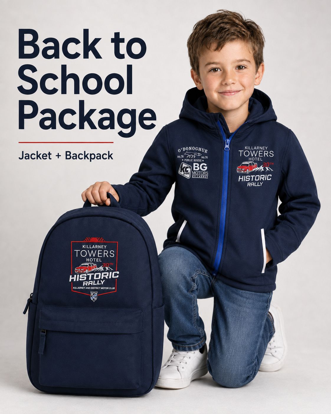 Back To School Package Killarney Towers Hotel Historic Rally (FREE SHIPPING)