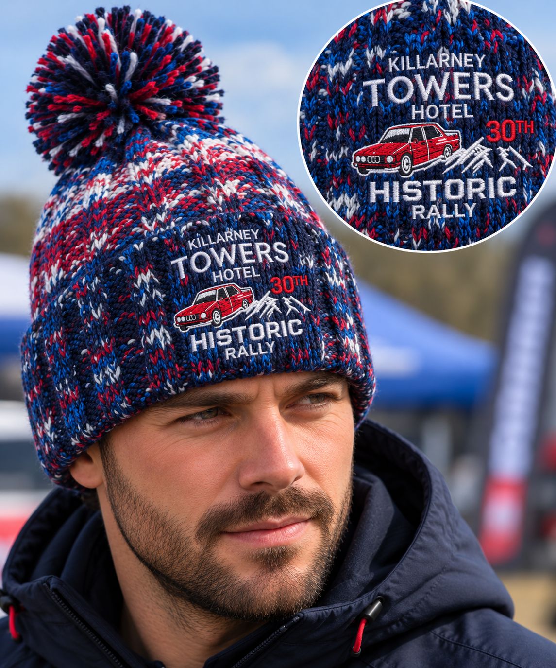 Official Killarney Towers Hotel Historic Rally Winter Bobble Hat