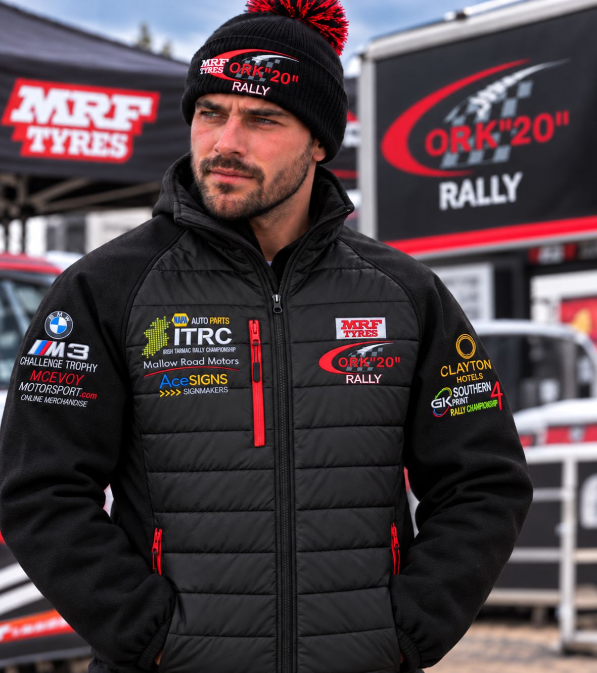 MRF TYRES CORK 20 Rally Puffer Jacket