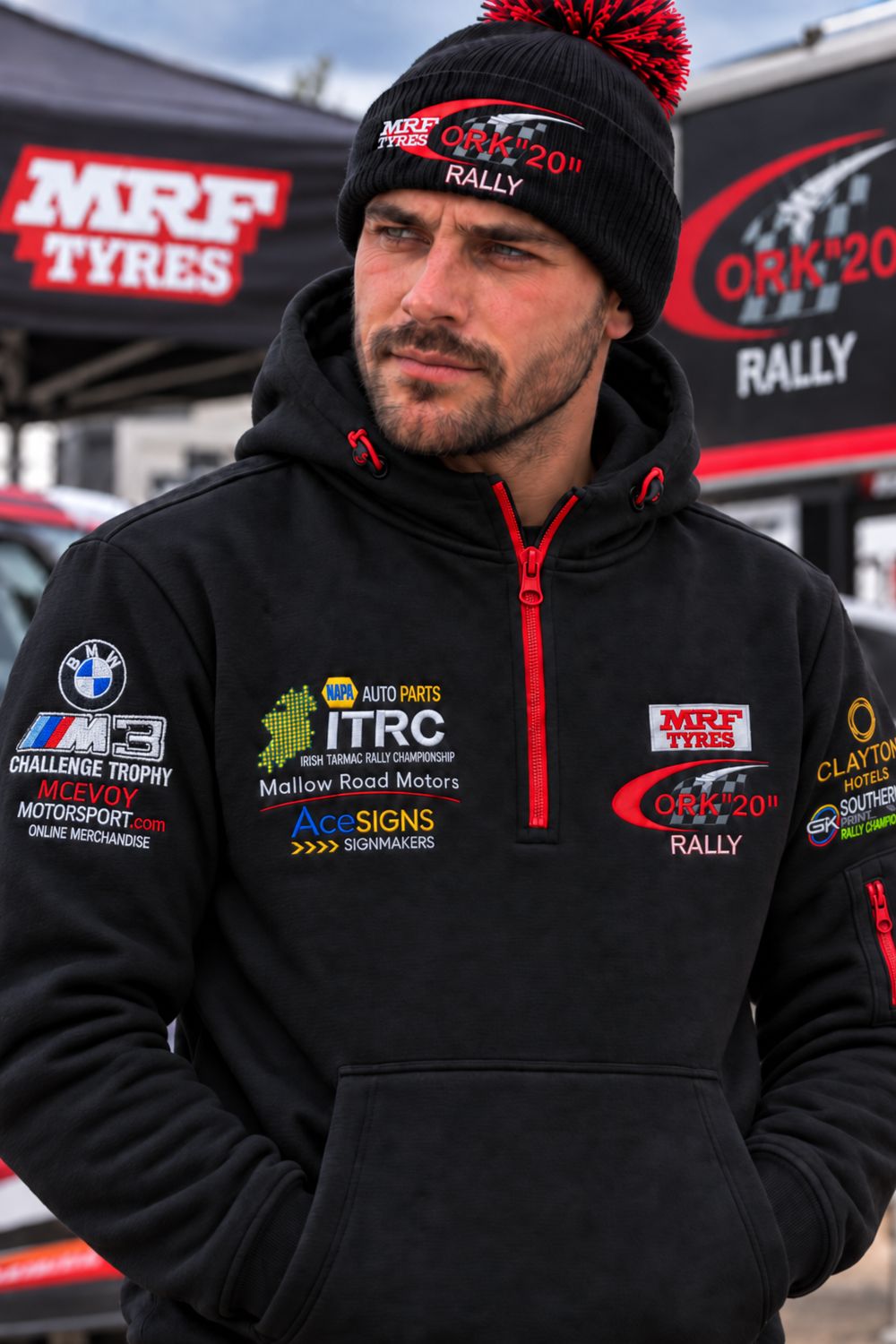 MRF TYRES CORK 20 Rally 1/4 Zip Hoodie