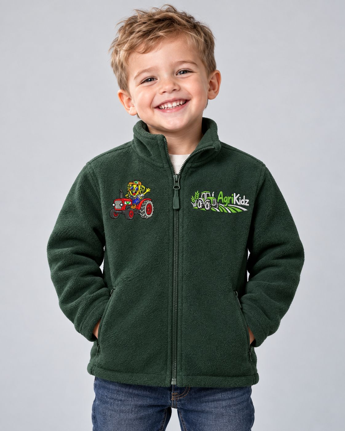 NEW AGRI KIDZ BOTTLE GREEN MICRO FLEECE