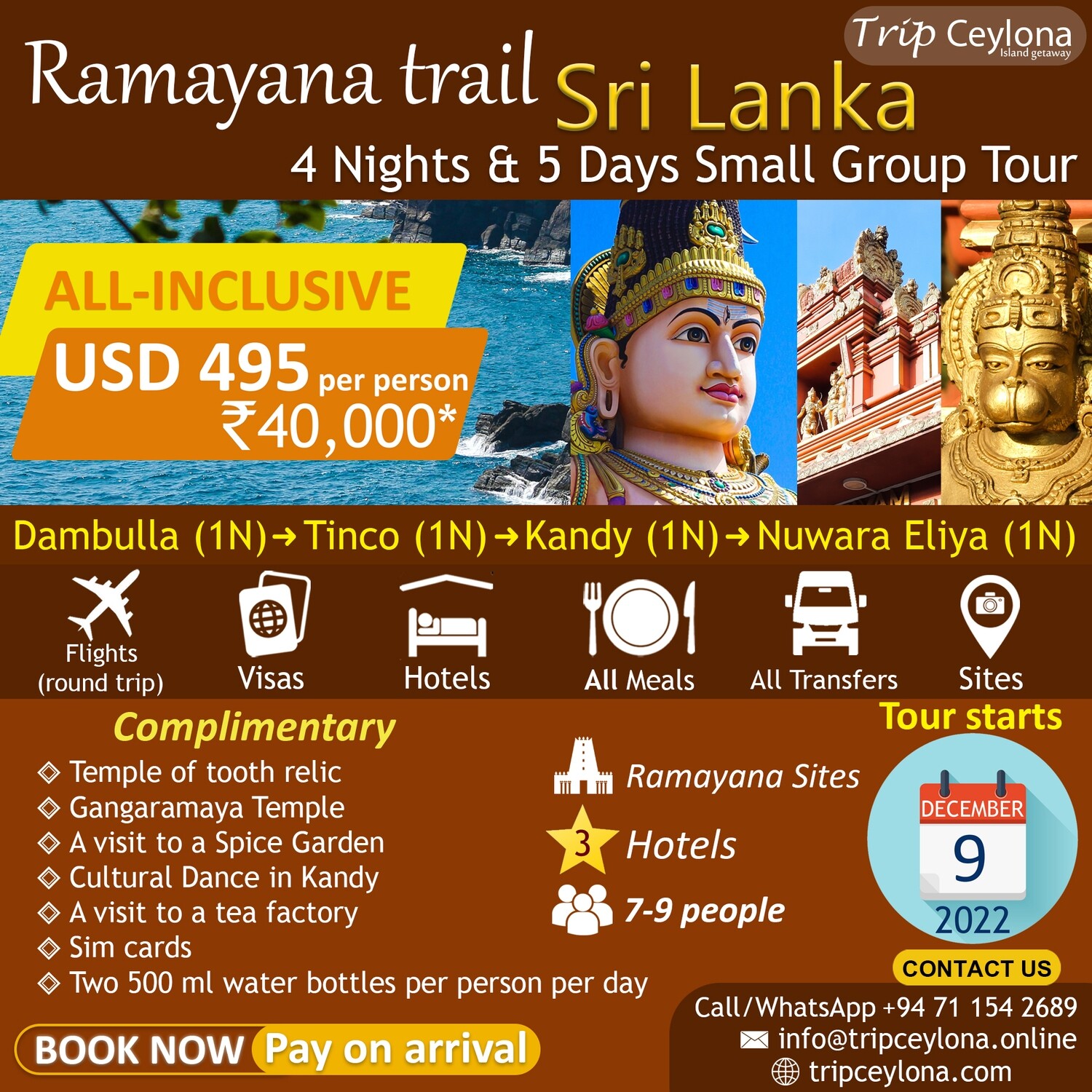4 Nights / 5 Days Ramayana trail Sri Lanka Tour