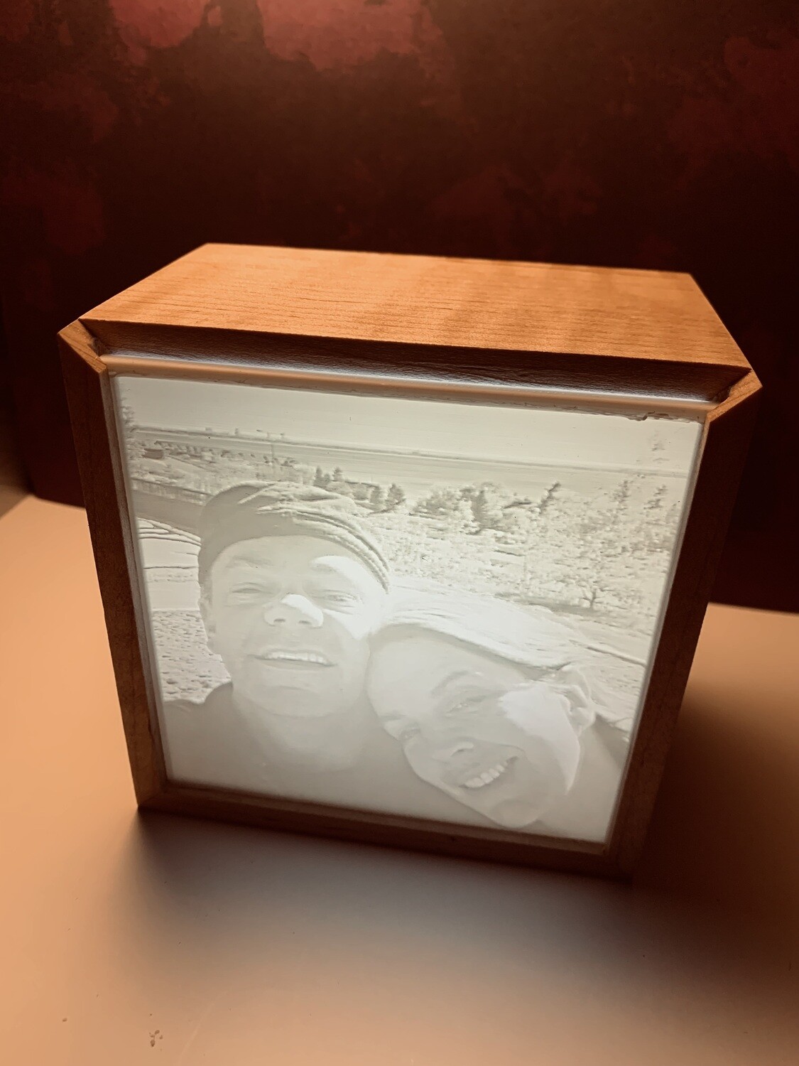 Premium Maple Hardwood Hand crafted frame and lithophane