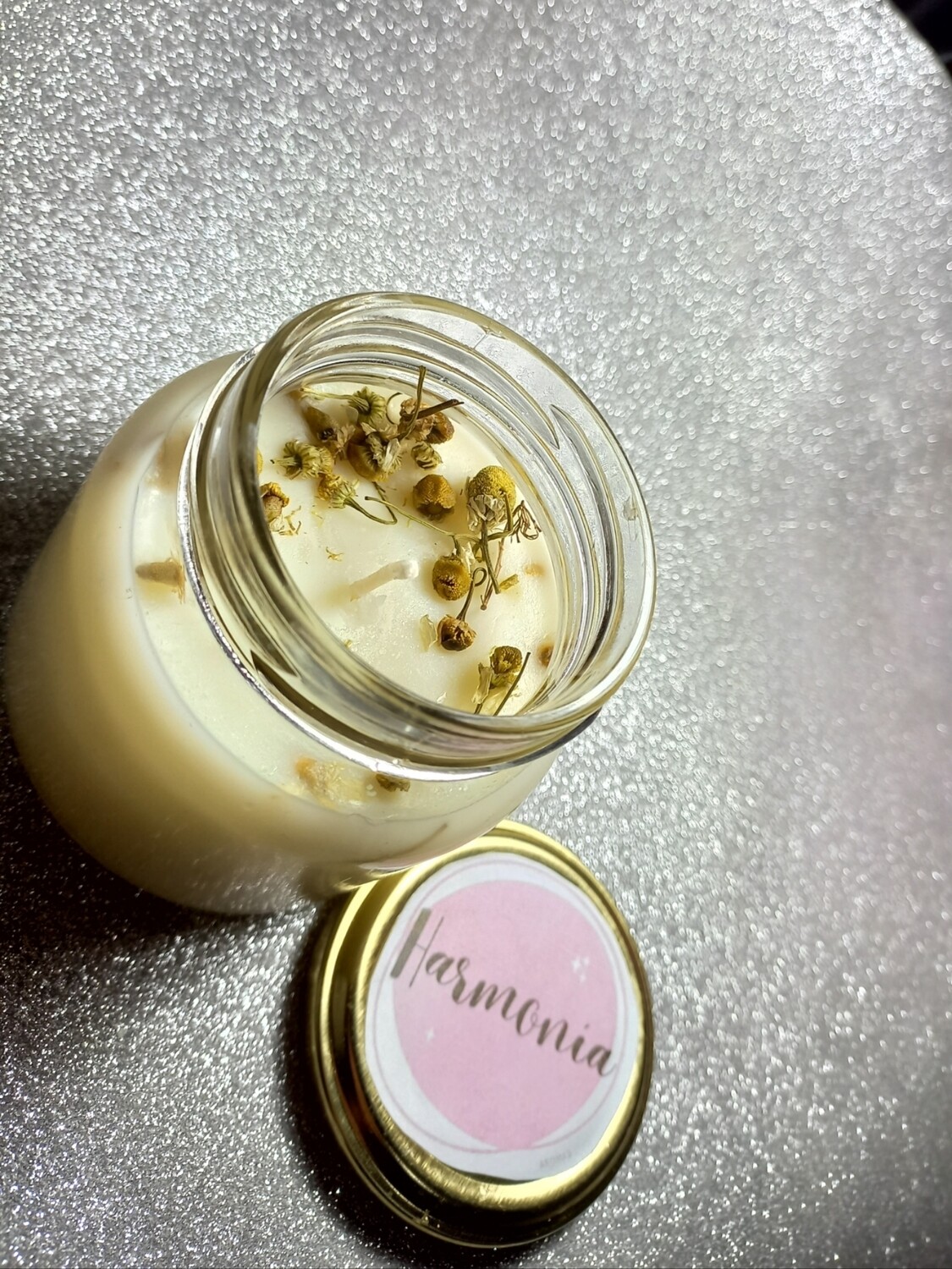 vela aromatica 100%vegana frasco