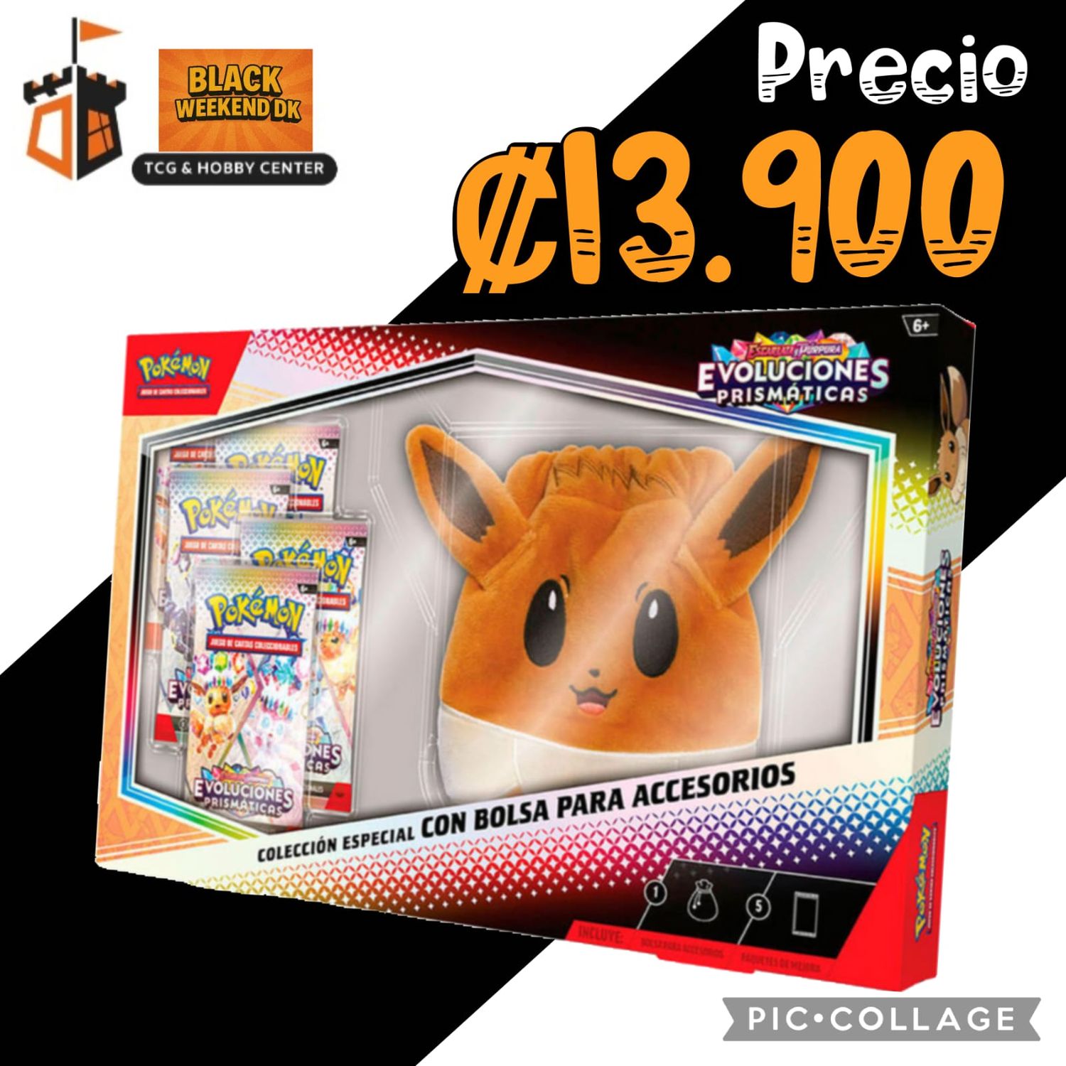 Pokemon TCG: Evoluciones Prismaticas Accesorio Bolso de Eevee Edición Especial
