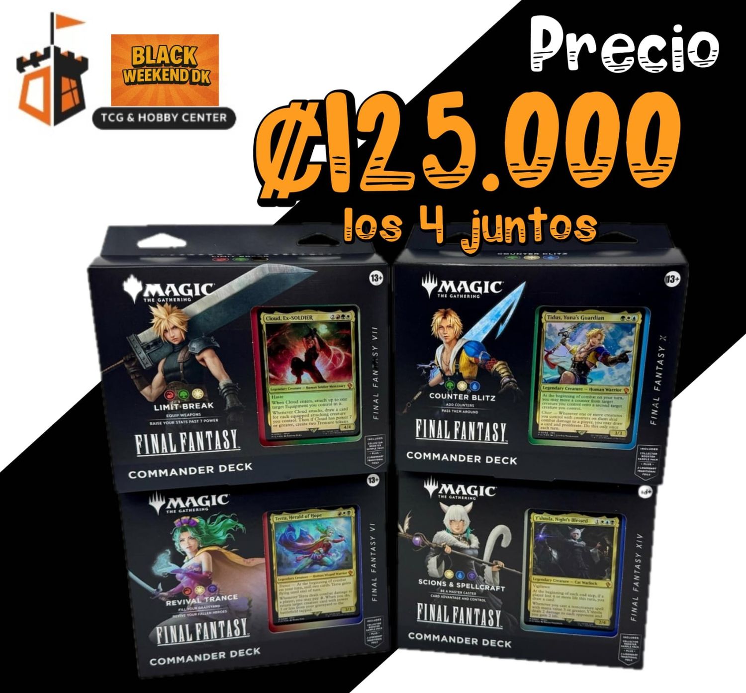 MTG: Universes Beyond- Final Fantasy Commander Deck Display (4 decks)