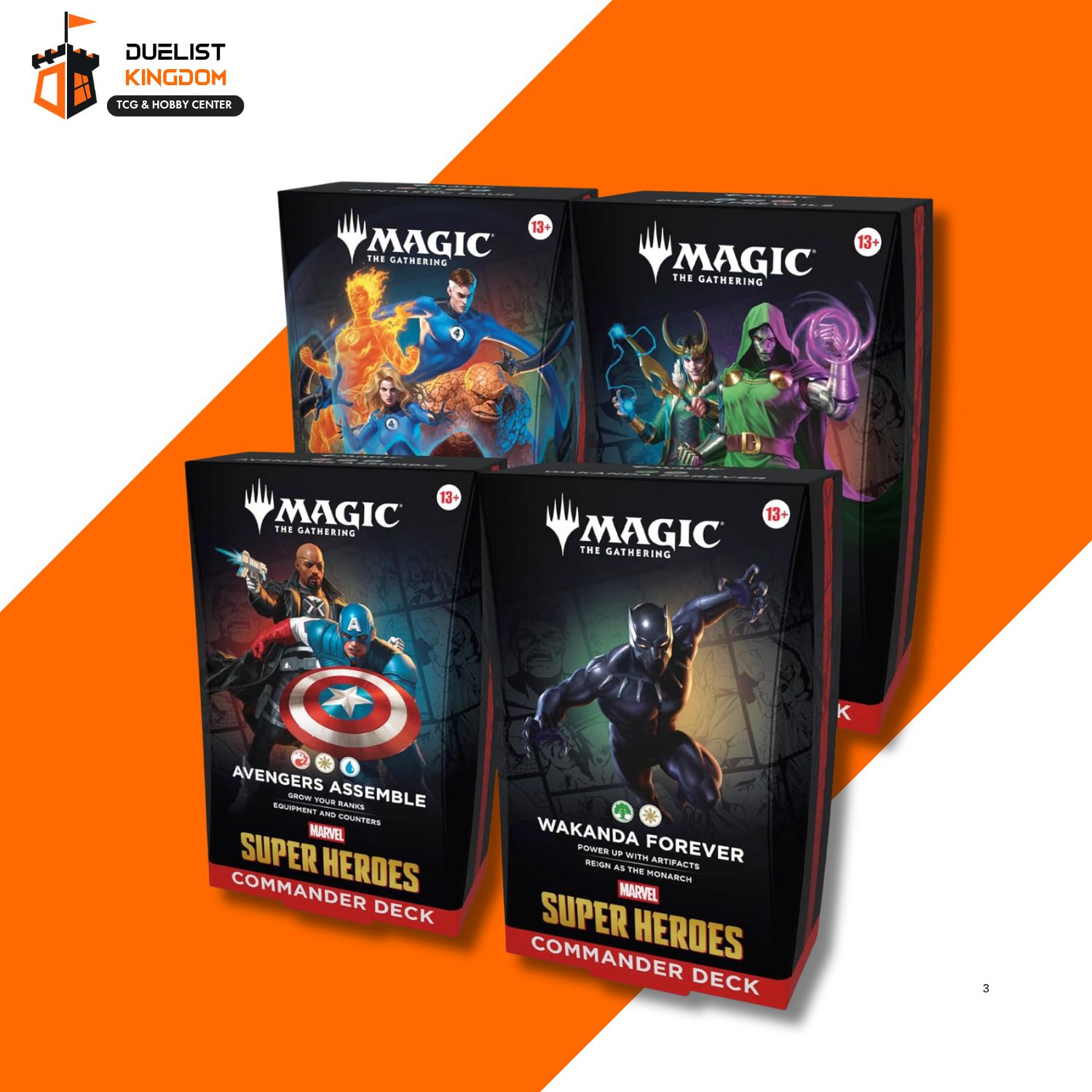 MTG: Universes Beyond- Marvel Super Heroes Commander Deck Display (4 decks)