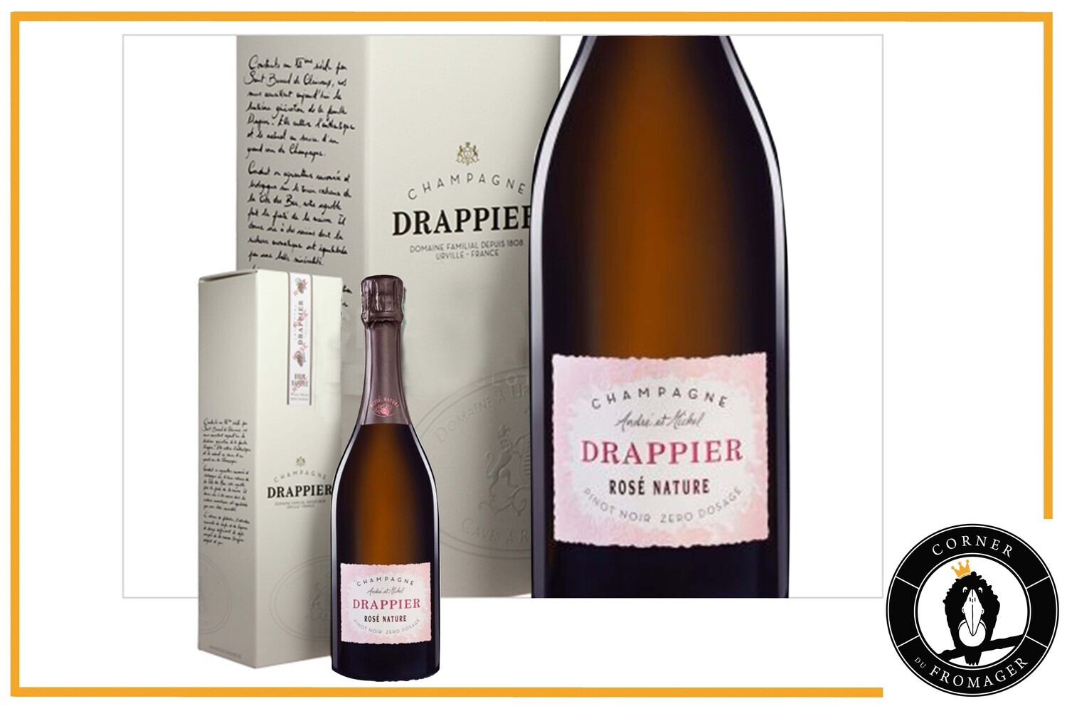 CHAMPAGNE Drappier Rosé NATURE -zéro dosage -