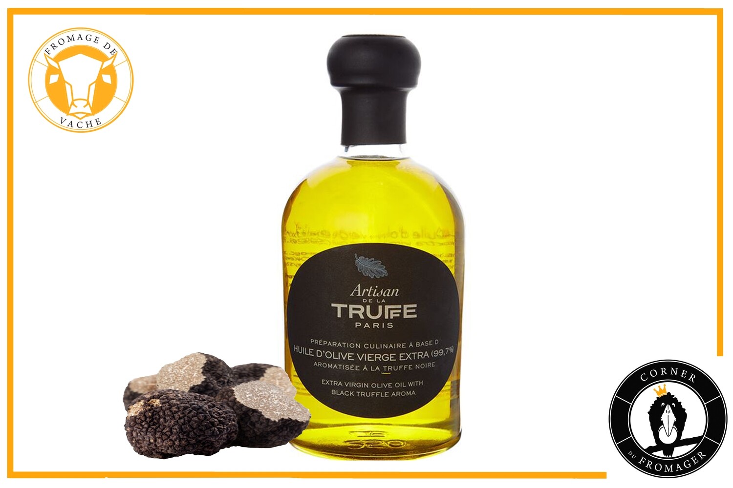 Huile d'olive vierge extra saveur truffe noire