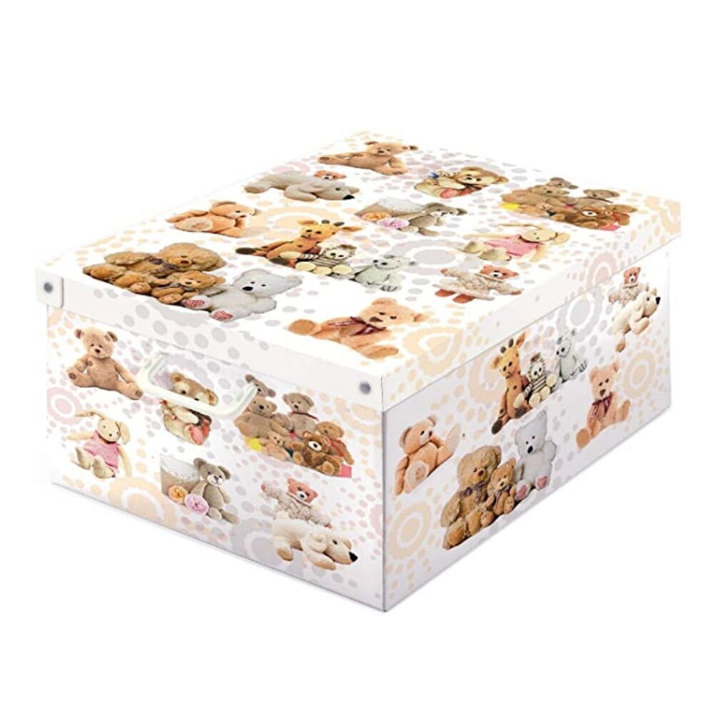 Stabile Aufbewahrungsbox Ordnungsbox Dekobox aus Kartonage 50 x 39 x 24 cm Kuscheltiere