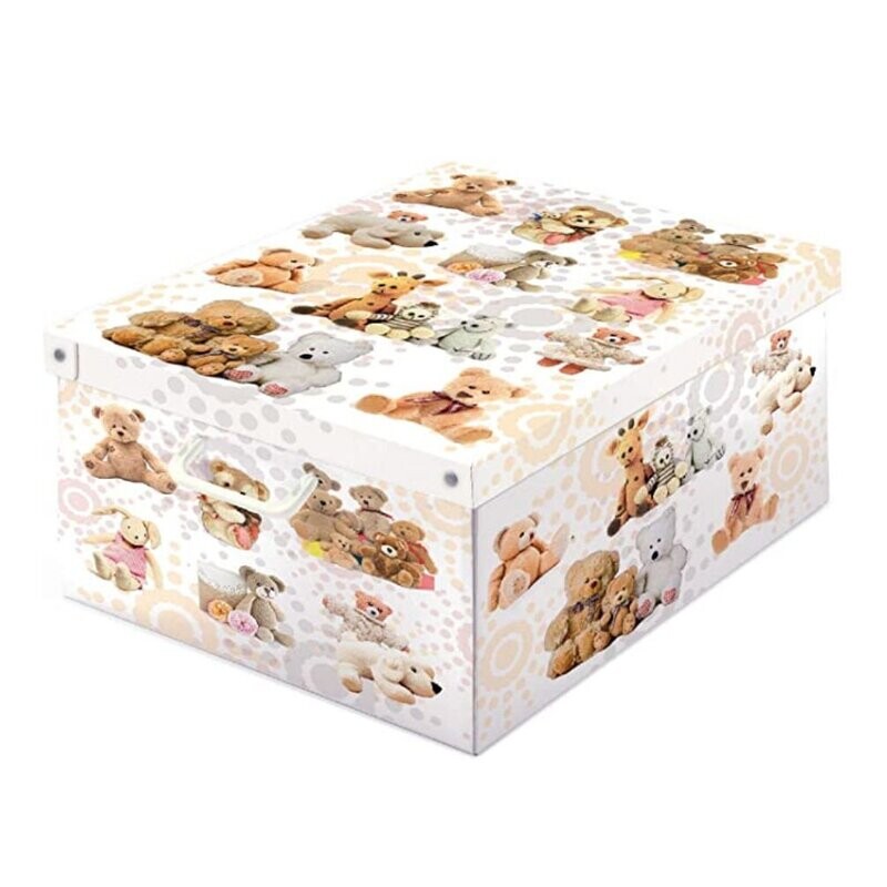 Stabile Aufbewahrungsbox Ordnungsbox Dekobox aus Kartonage 50 x 39 x 24 cm Kuscheltiere