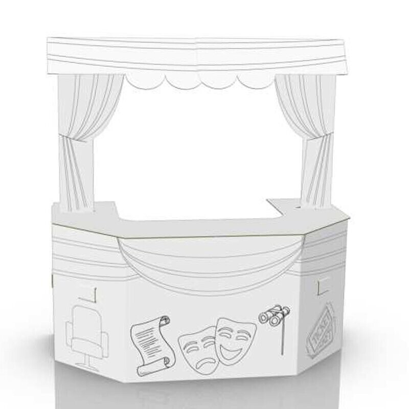 Spielzeug aus Karton Theater 3D zum Aufbauen und Ausmalen XXL ca. 100 cm