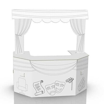 Spielzeug aus Karton Theater 3D zum Aufbauen und Ausmalen XXL ca. 100 cm