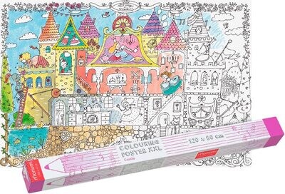 Ausmalposter Wimmelposter Poster zum Ausmalen - Schloss 120 x 80 cm Ausmalposter Wimmelposter Poster zum Ausmalen - Schloss 120 x 80 cm