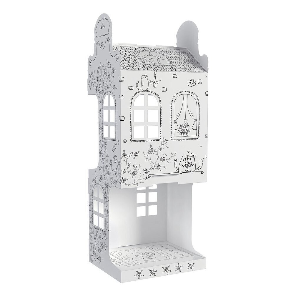 Haus aus Karton zum Ausmalen - Roses Street 70 x 23 x 23 cm